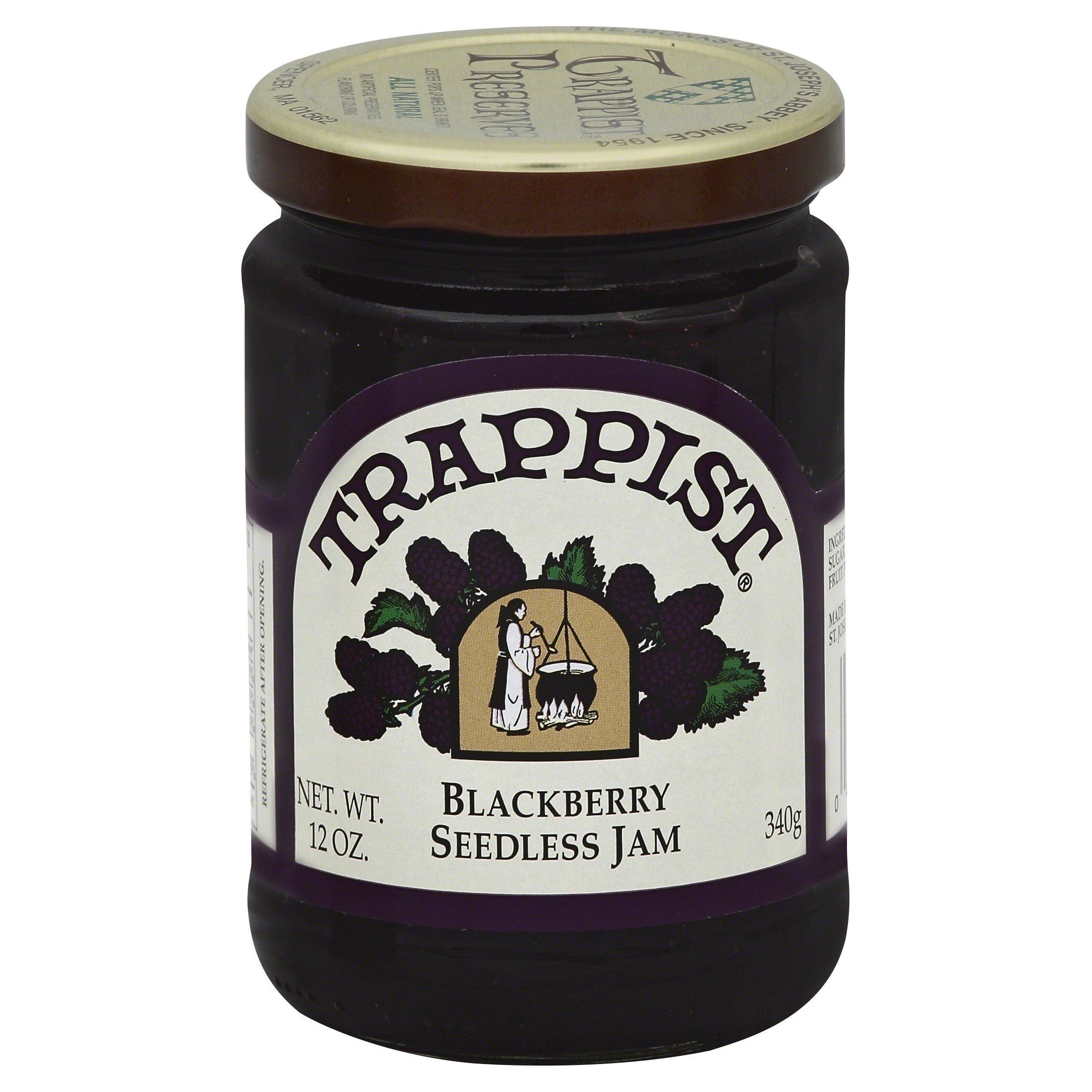 Trappist Blackberry Seedless Jam 12.0 OZ 12-Pack